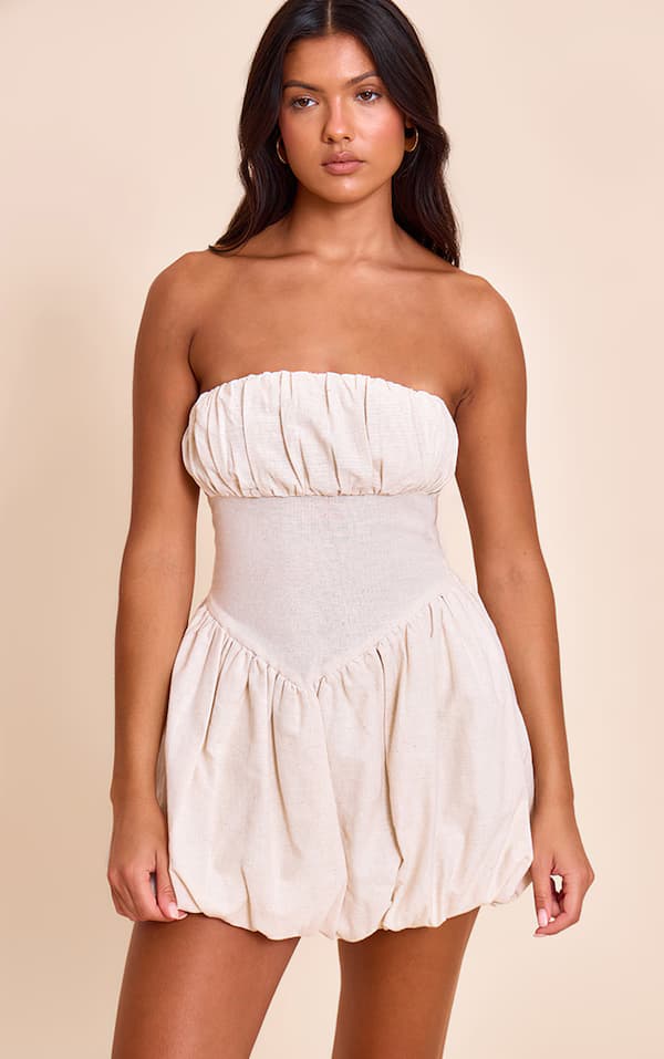 Stone Ruched Bust Shift Dress