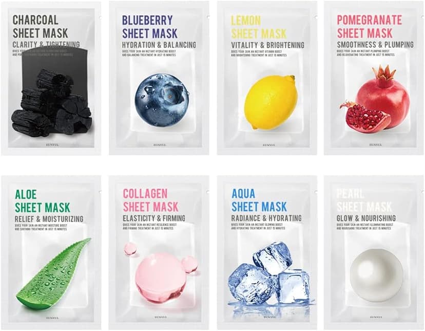EUNYUL Purity Sheet Mask Pack – 8 Types Korean Skincare Face Masks