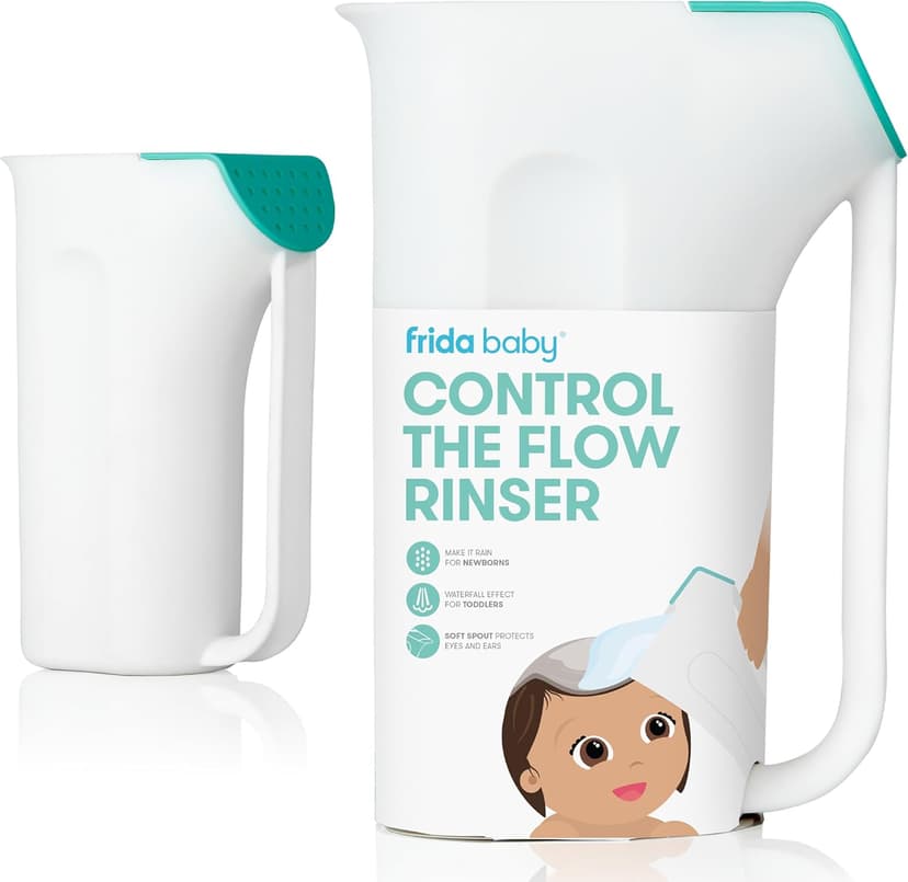 Frida Baby Control The Flow Bath Rinse Cup – Hair & Body Rinser with Easy Grip Handle