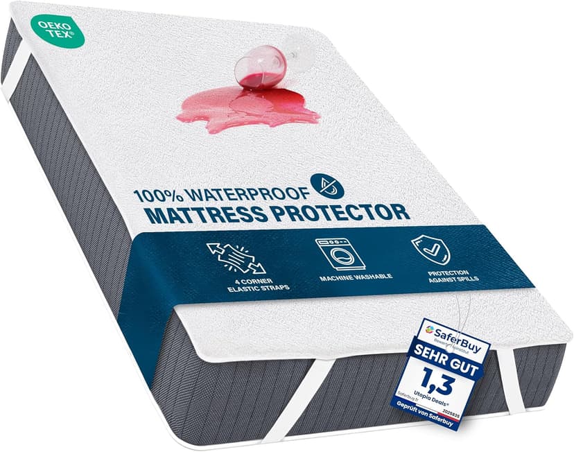 Utopia Bedding Waterproof Strap Mattress Protector