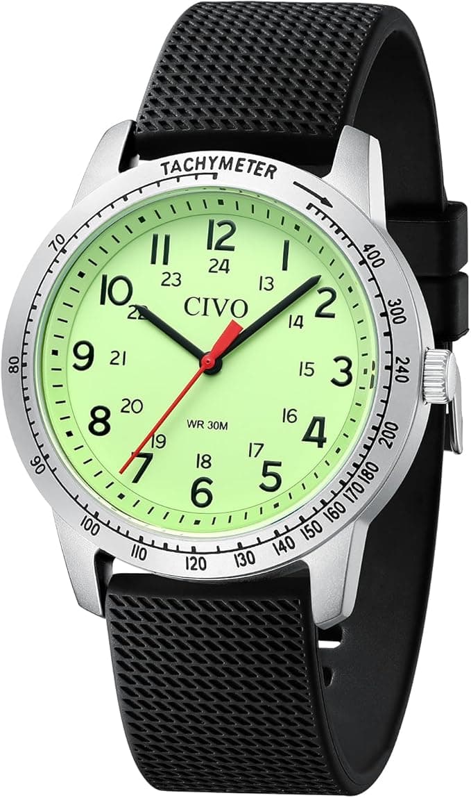 CIVO Men’s Stainless Steel Analogue Date Watch