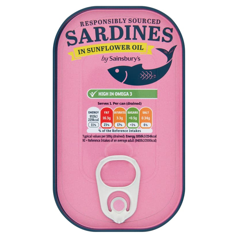 Sainsbury's Sardines in Sunflower Oil 120g
