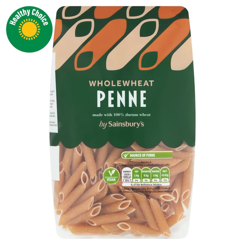 Sainsbury's Wholewheat Penne Pasta 500g
