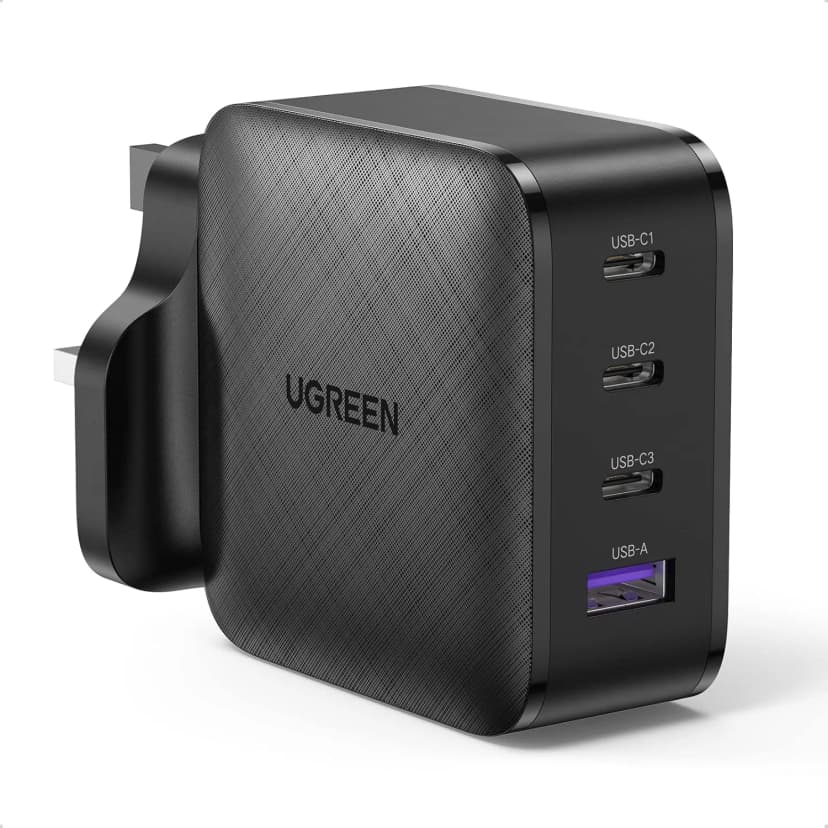 UGREEN 65W USB C Charger Macbook Charger 4-Port GaN Charger Fast Charging Wall Charger Plug Compatible with MacBook Pro/Air, iPhone 17 Pro/Air/17/16/15, Galaxy S24/S23, iPad, Pixel 9, Laptops, etc