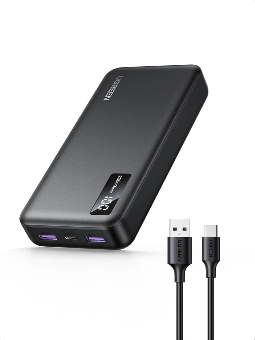 UGREEN Nexode 20000mAh Power Bank Fast Charging, PD 20W & QC 22.5W 3-Port Mobile Phone Portable Charger, USB C Battery Pack Compatible with iPhone Air/17/16, Galaxy S25/S24, iPad Pro, AirPods