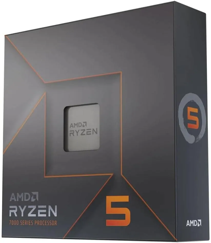 AMD Ryzen 5 7600X Processor (integrated radeon graphics, 6 cores/12 threads, 105W TDP, AM5 socket, 38MB cache, up to 5.3 GHz max boost, no cooler)