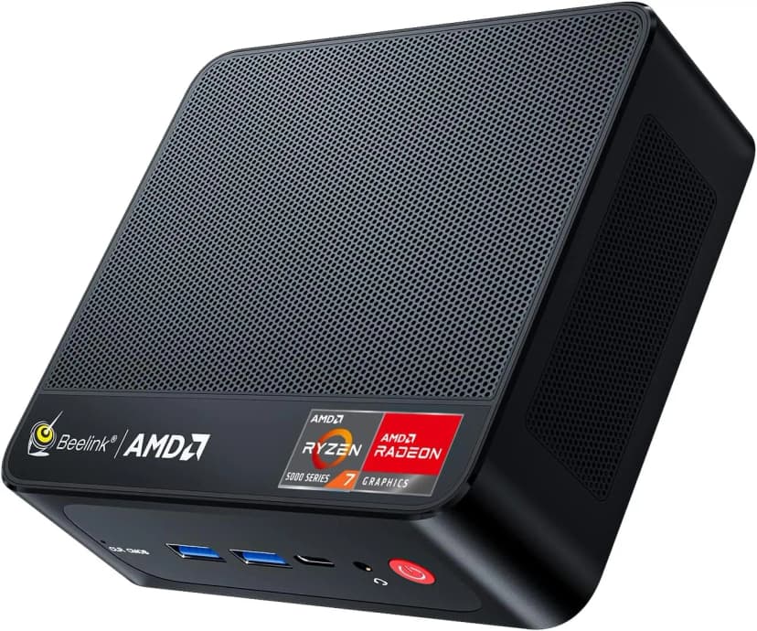 Beelink SER5 PRO Mini PC,AMD Ryzen 7 5825U(8C/16T,up to 4.5 GHz),Mini Computer 16GB DDR4 RAM 500GB M.2 SSD Graphics 8 core 2000 MHz Wifi6/BT5.2/HDMI+DP+Type-C,Support Triple-Screen Display,Win 11 Pro