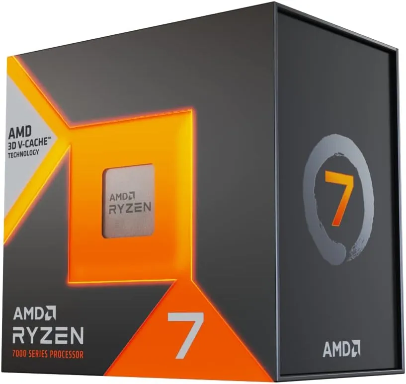 AMD Ryzen 7 7800X3D Processor with 3D V Cache technology (integrated Radeon Graphics, 8 cores/16 threads, 120W TDP, AM5 Socket, 104MB cache, up to 5.0 GHz max boost, no cooler)